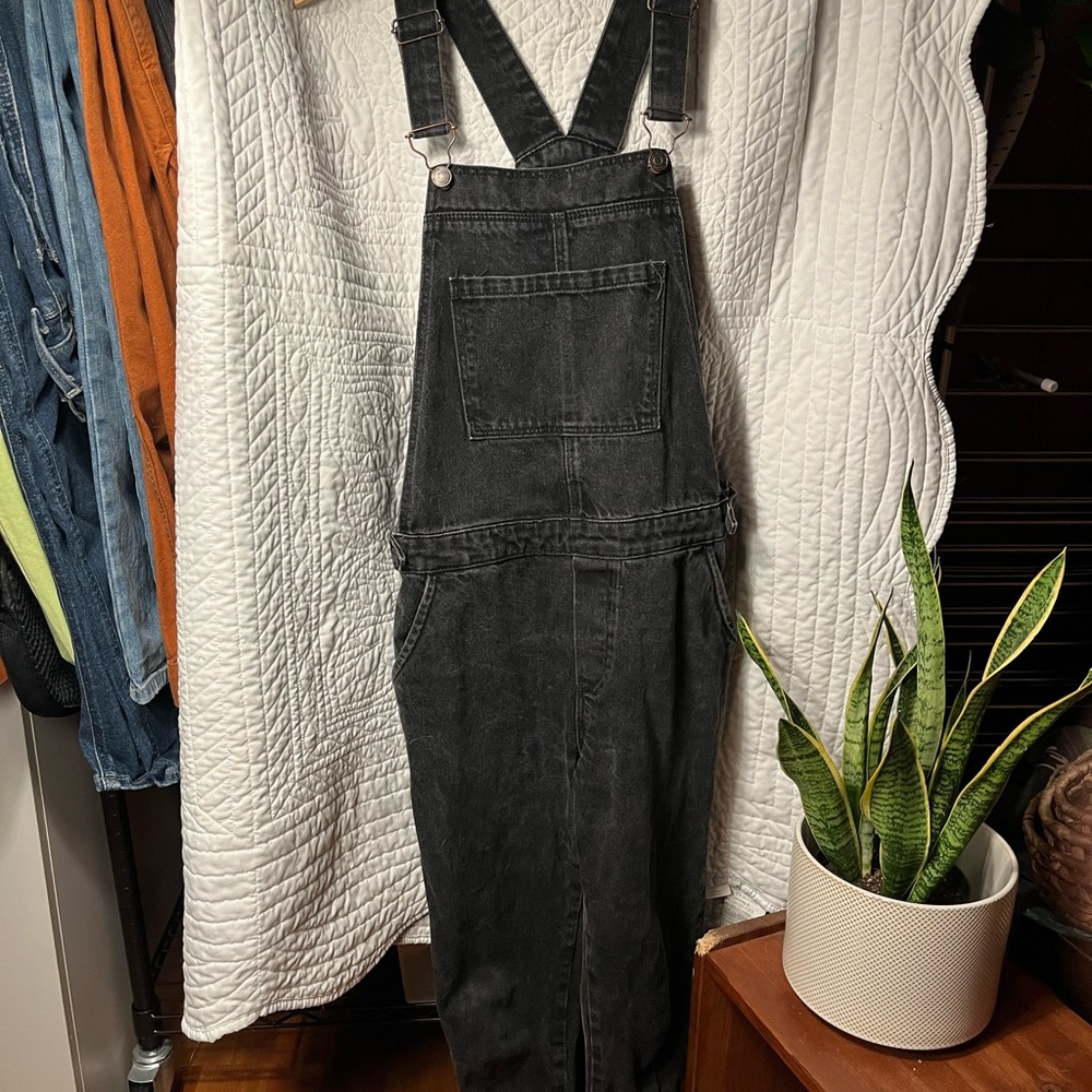 TopShop Washed Black Overalls